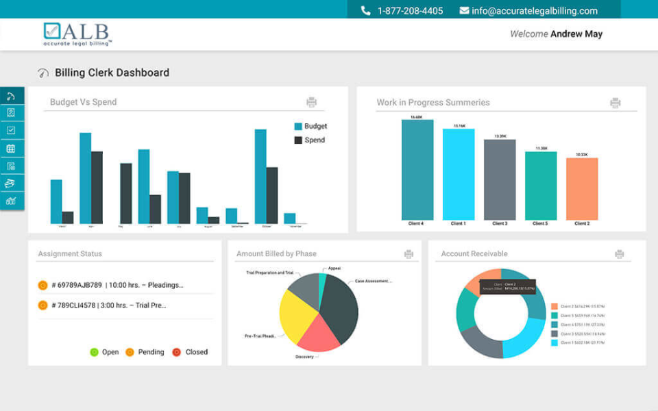 screenshot of Accurate Legal Billing